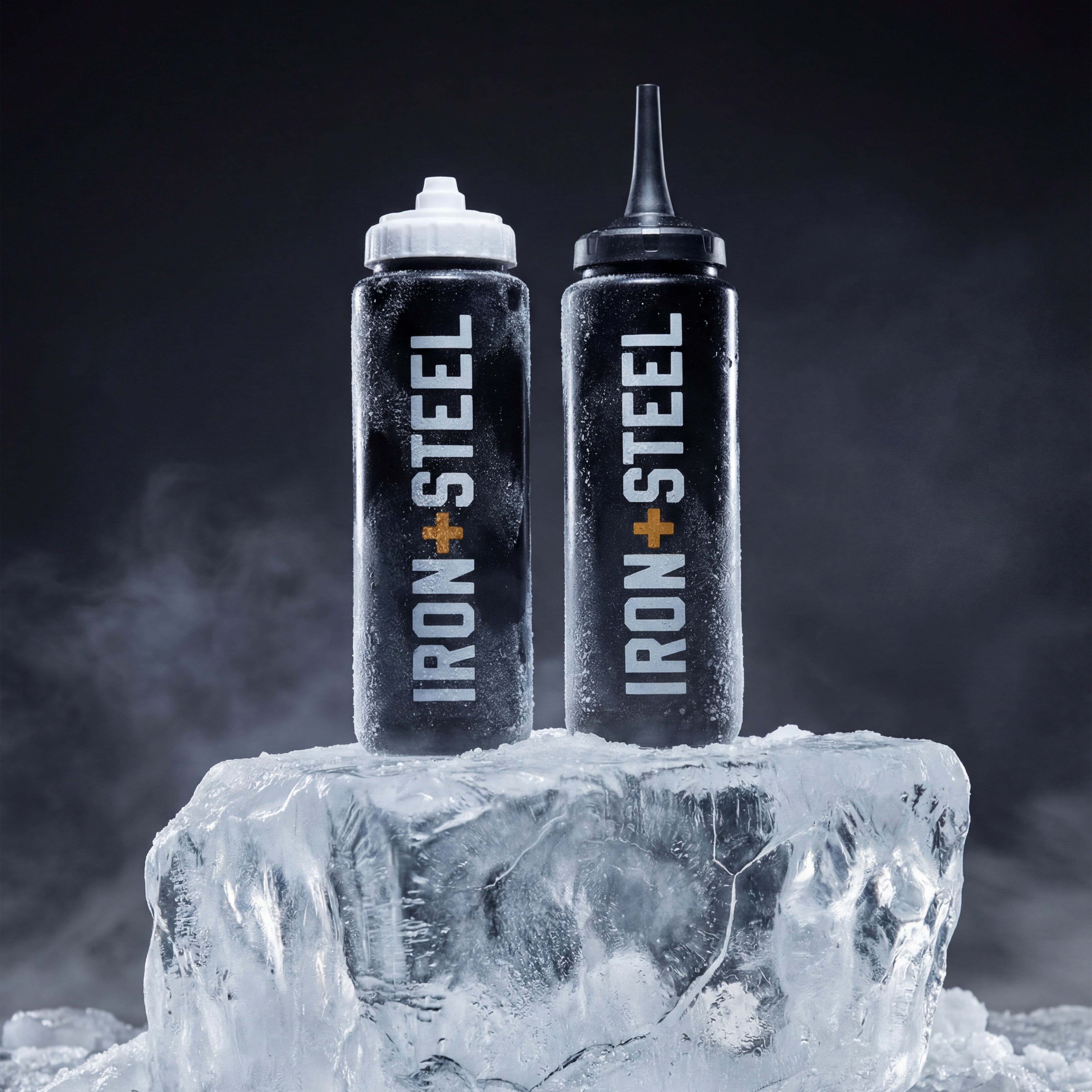 Iron+Steel Long Straw Hockey Water Bottle