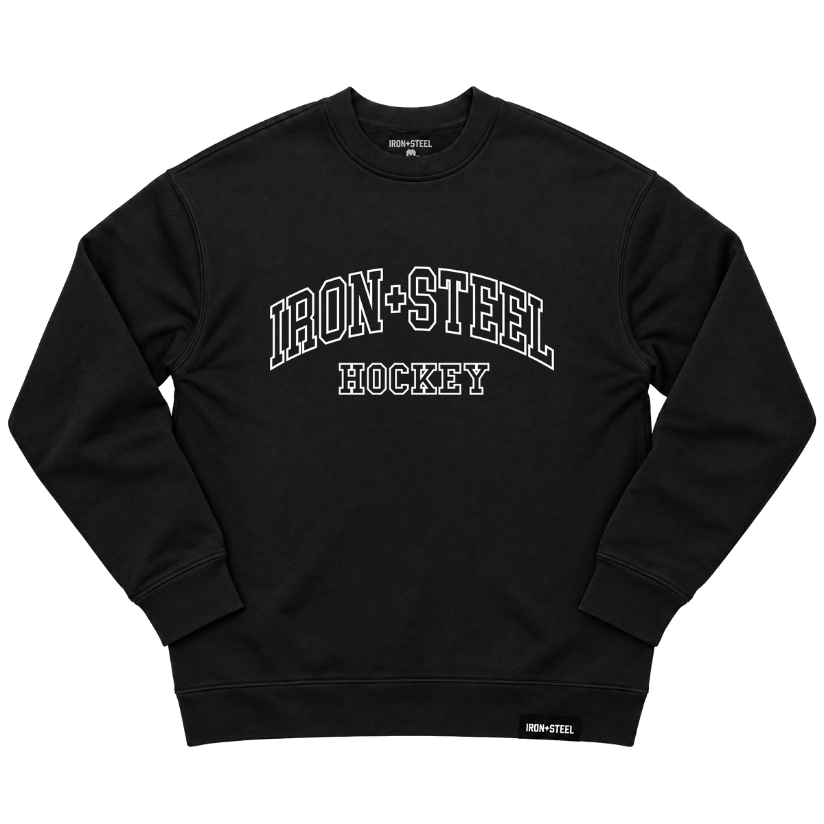 Iron+Steel Arc Sweatshirt in black, front