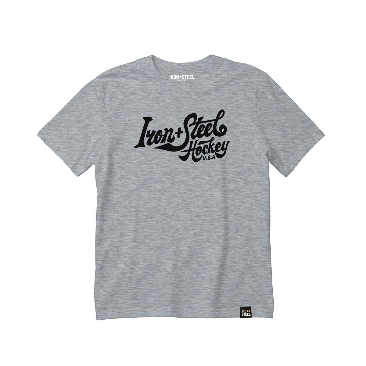 Vintage USA Hockey Tee in grey, front