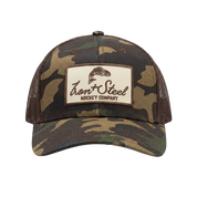 Fishing Hockey Camo Snapback Hat
