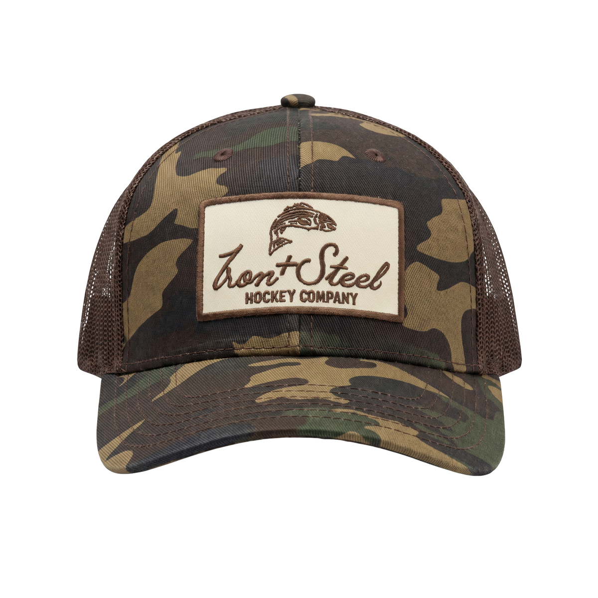 Fishing Hockey Camo Snapback Hat