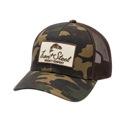 Fishing Hockey Camo Snapback Hat
