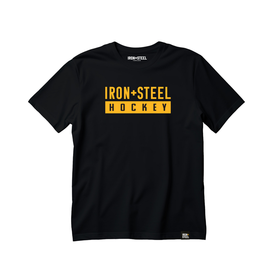 Iron+Steel Hockey Gold Tee