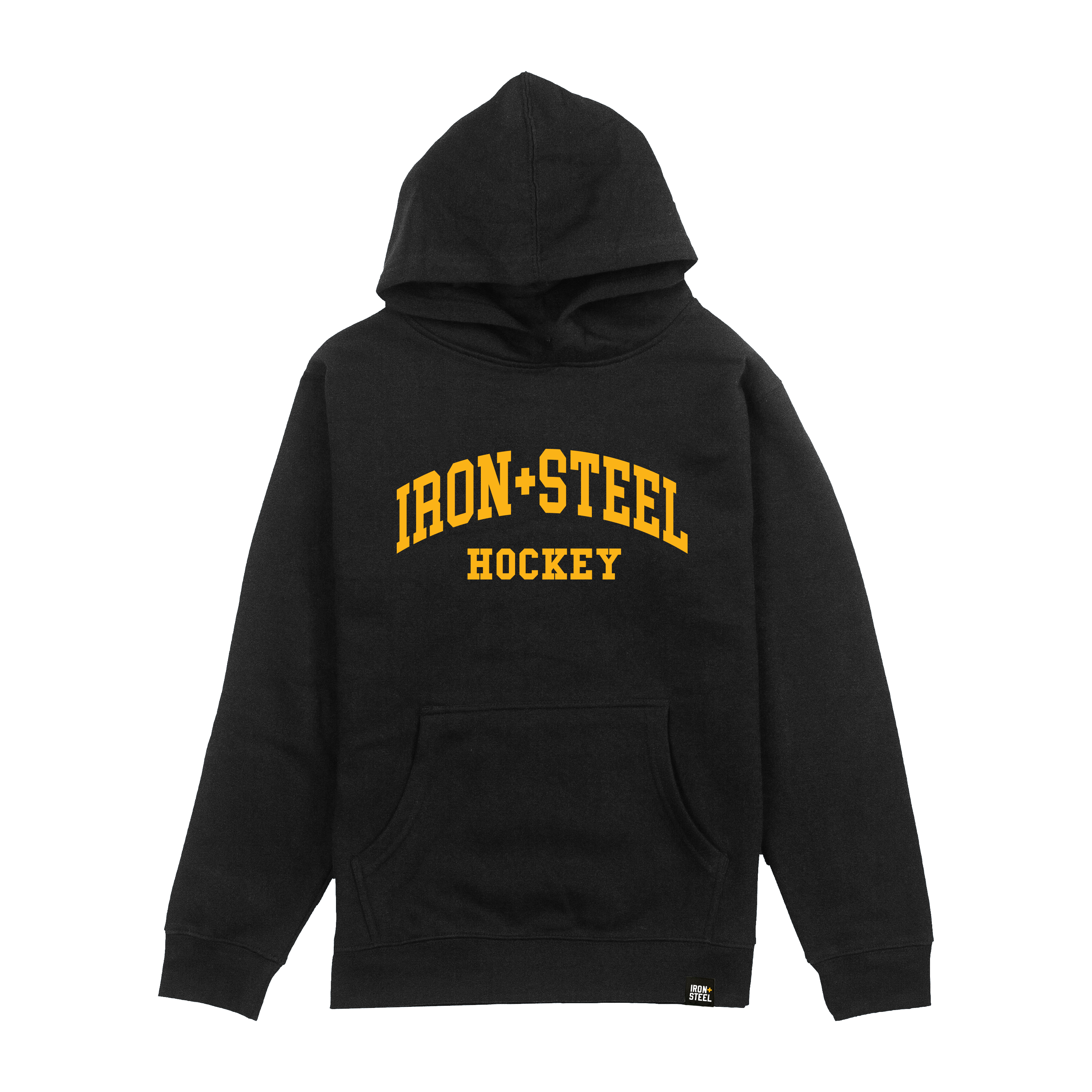 Iron+Steel Hockey Arc Gold Youth Hoodie