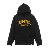 Iron+Steel Hockey Arc Gold Youth Hoodie