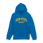 Iron+Steel Hockey Arc Gold Youth Hoodie