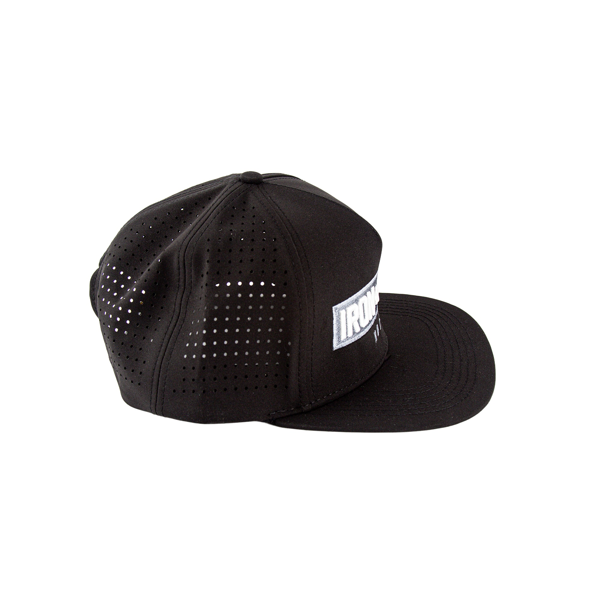 Iron+Steel Plate Snapback Hat - Black