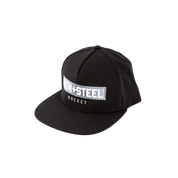 Iron+Steel Plate Snapback Hat - Black