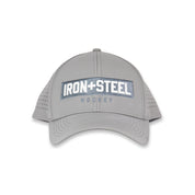 Iron+Steel Plate Snapback Hat - Grey