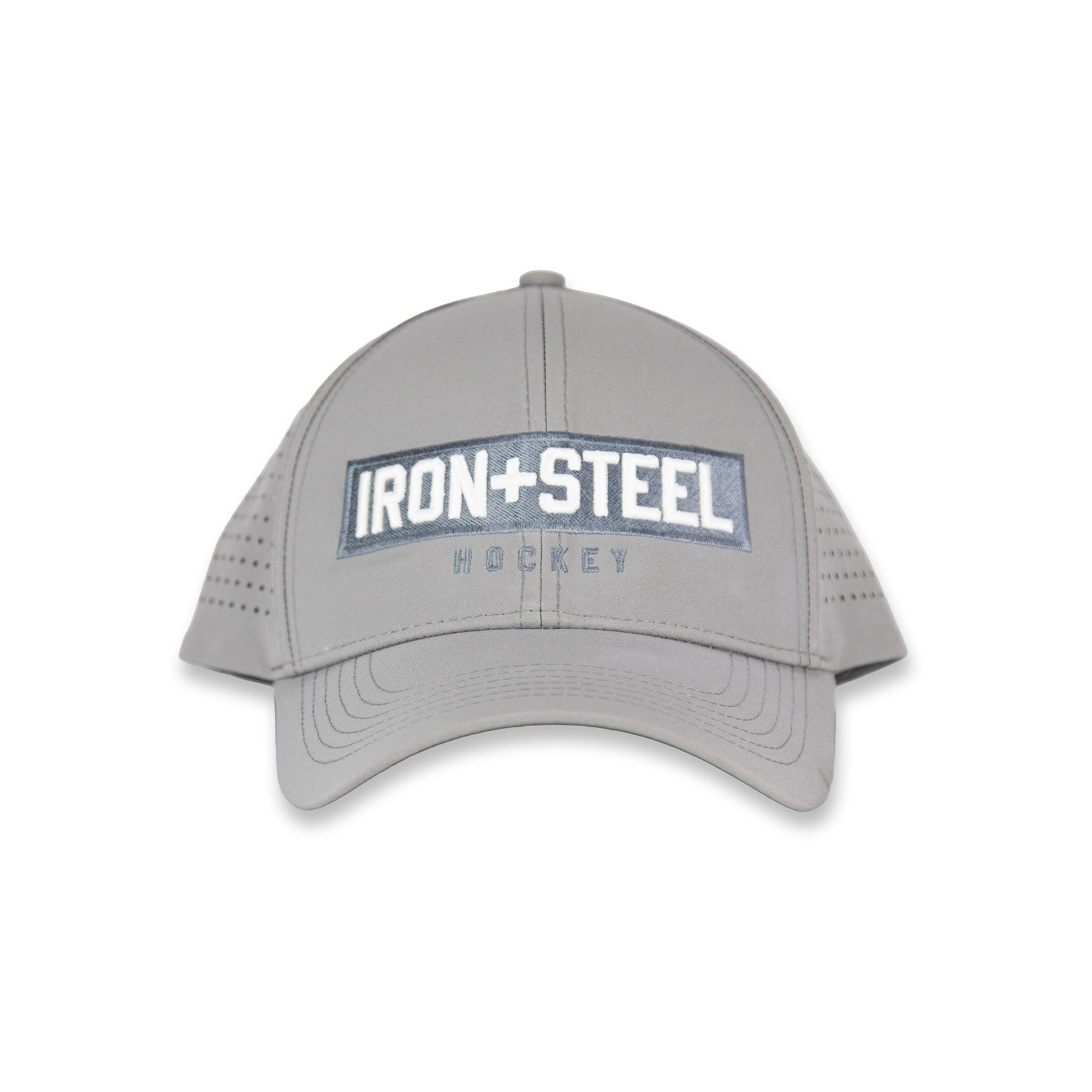Iron+Steel Plate Snapback Hat - Grey