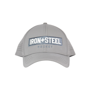 Iron+Steel Plate Snapback Hat - Grey