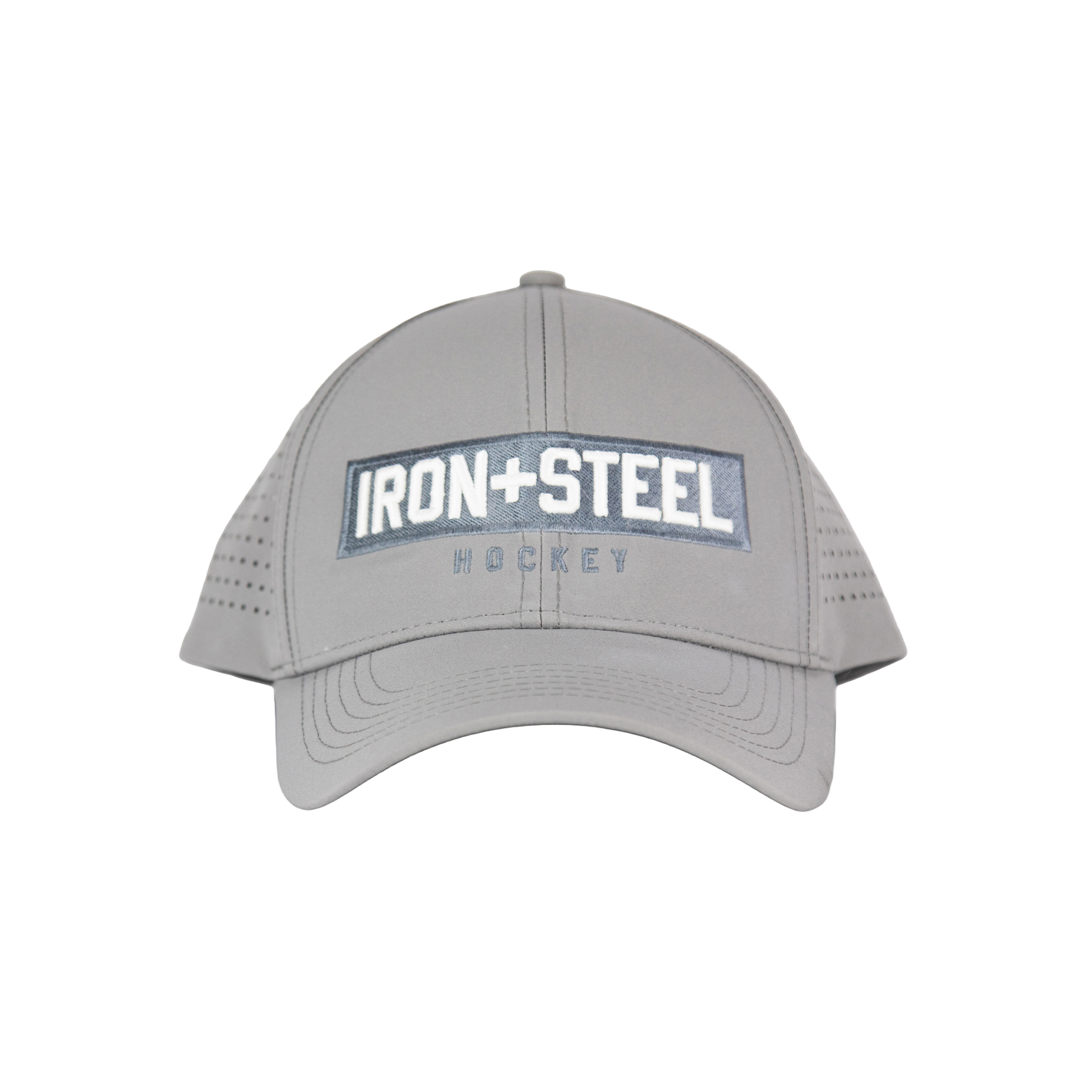Iron+Steel Plate Snapback Hat - Grey