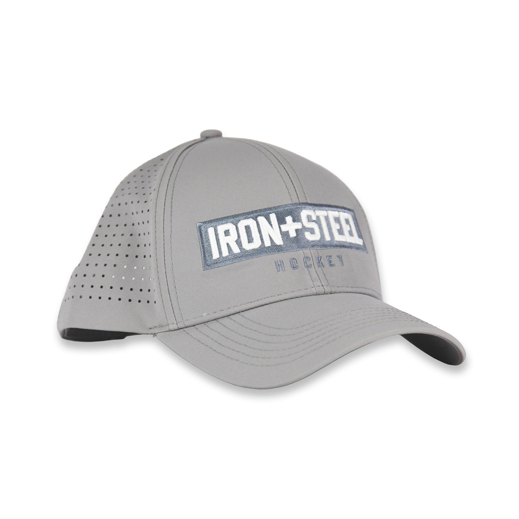 Iron+Steel Plate Snapback Hat - Grey
