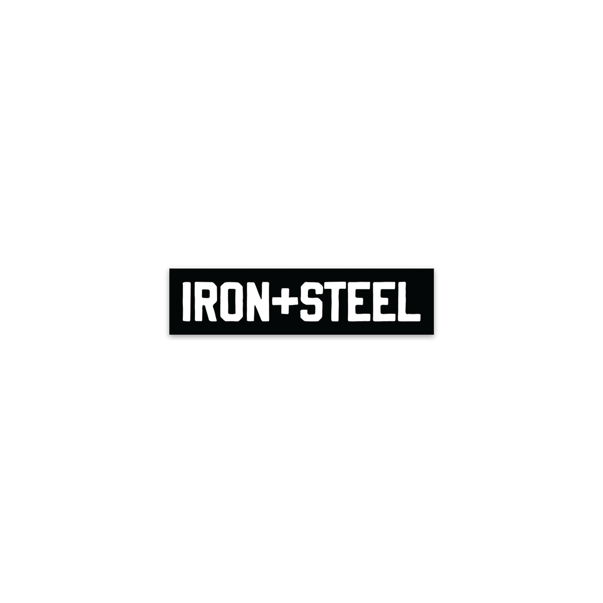 Iron+Steel Plate Logo Sticker