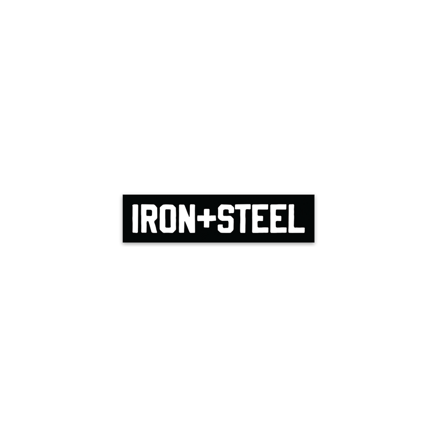 Iron+Steel Plate Logo Sticker