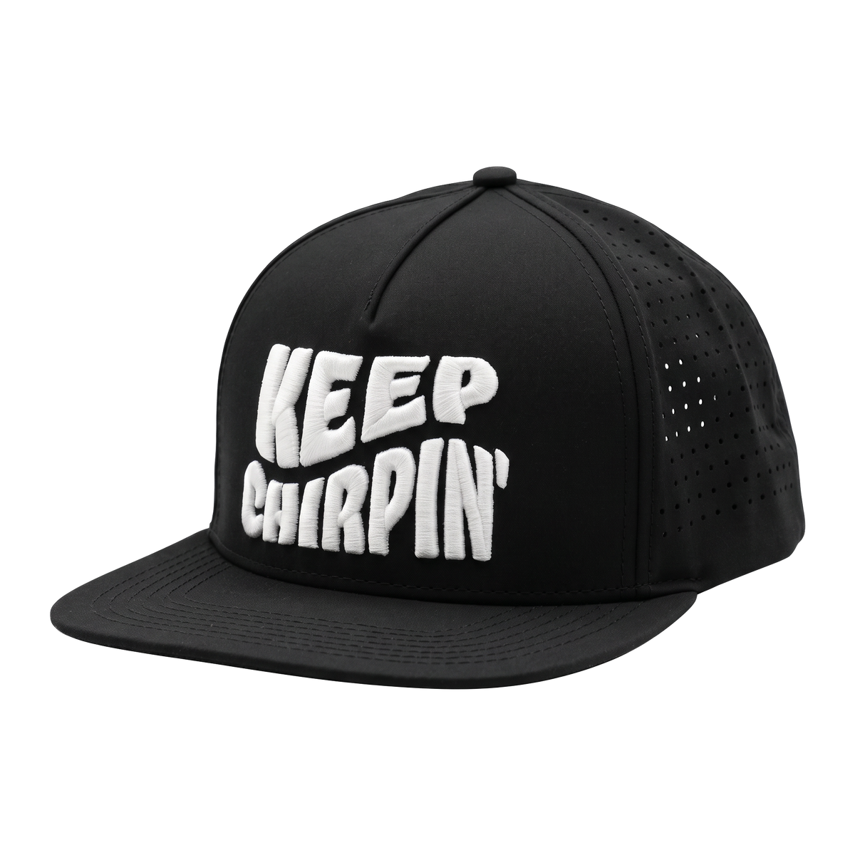 Keep Chirpin Hockey Snapback Hat - Black/White