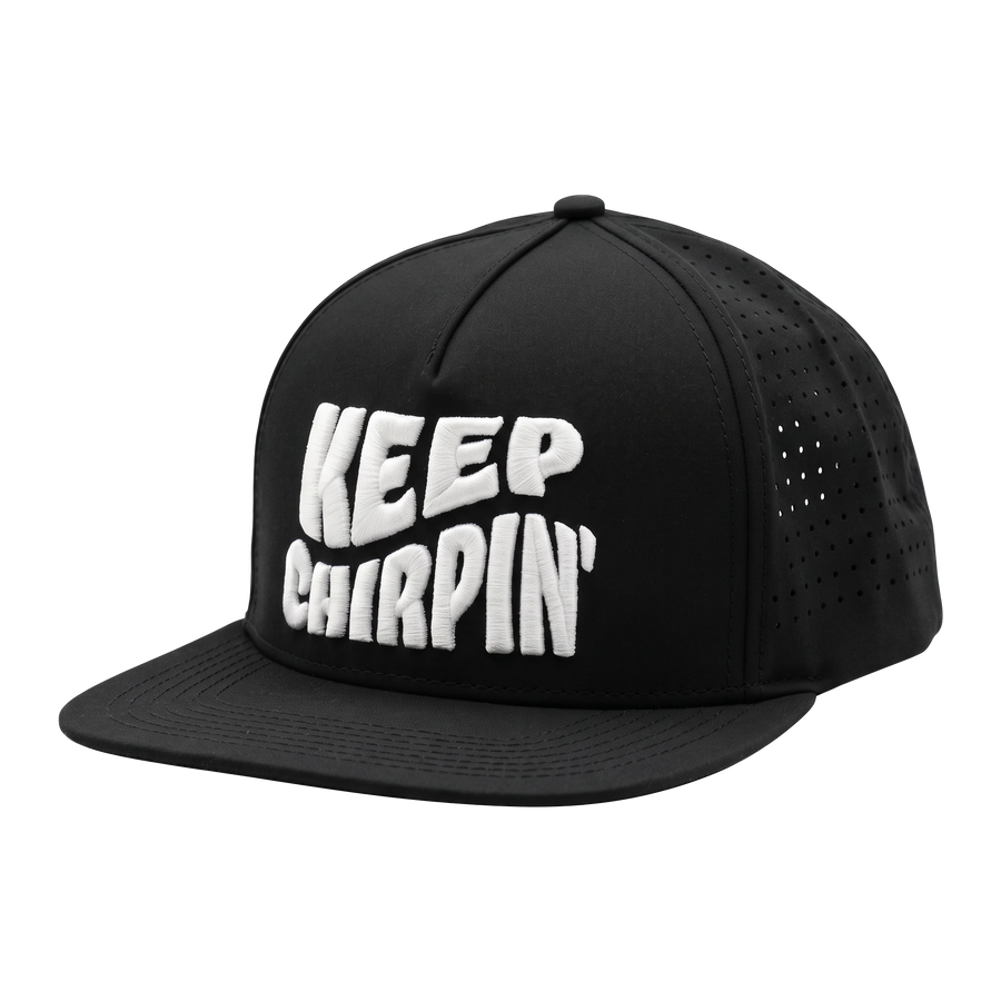 Keep Chirpin Hockey Snapback Hat - Black/White