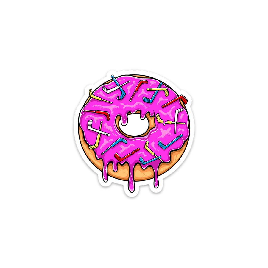 Donut Hockey Sticker