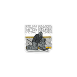 Pray Hard Player Hard Hockey Goalie Hockey Sticker
