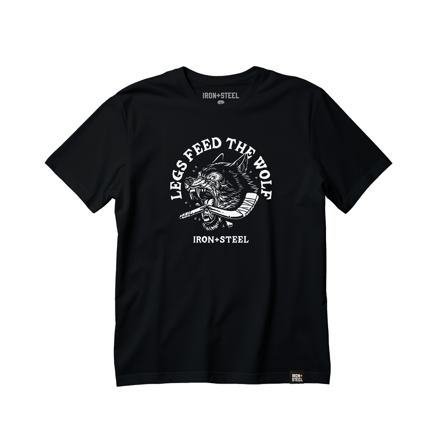 Rabid Legs Feed The Wolf Hockey Tee