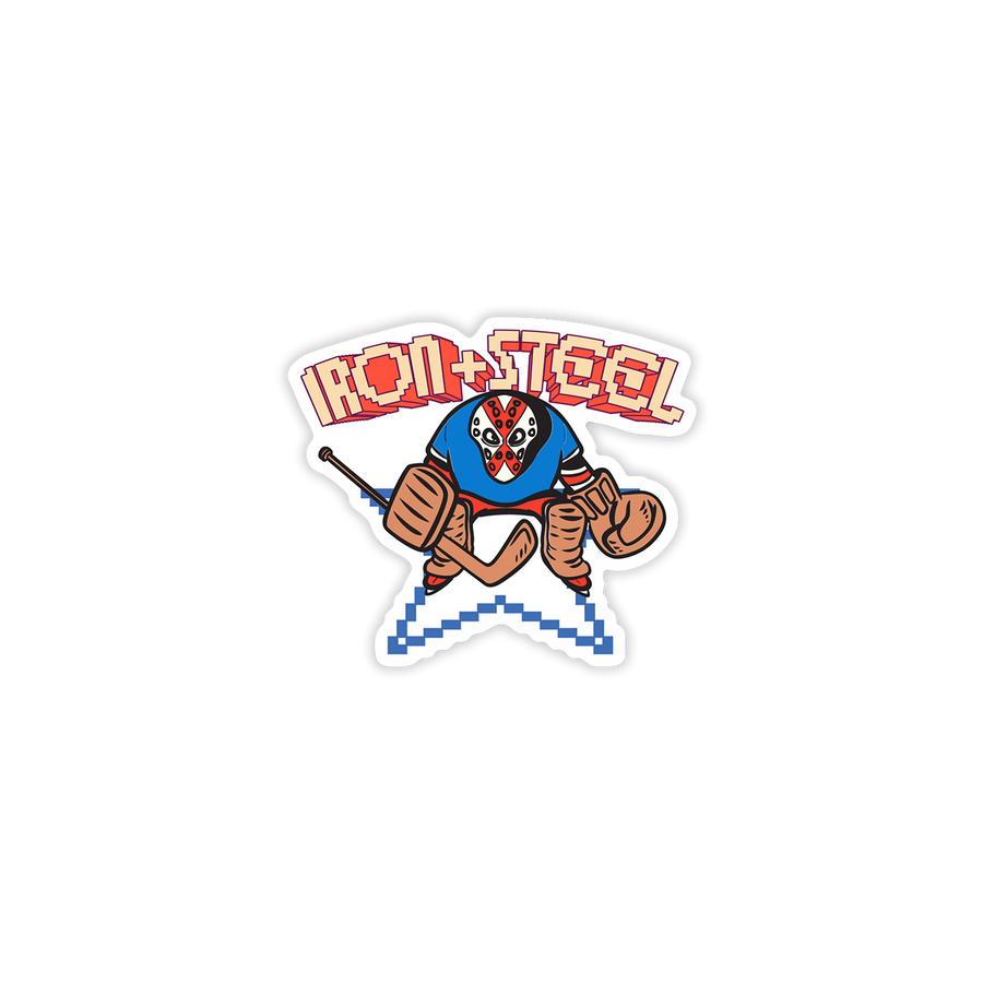 Retro Hockey Goalie Sticker