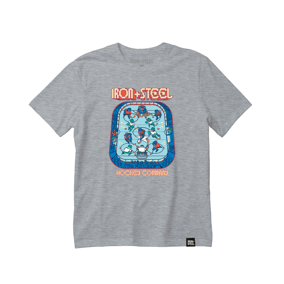 Retro Hockey Tee in grey