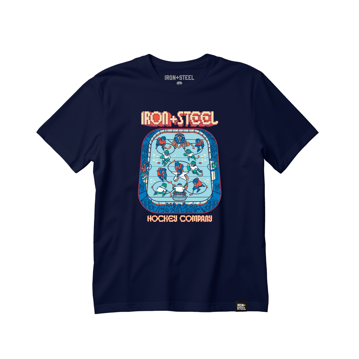 Retro Hockey Tee in navy