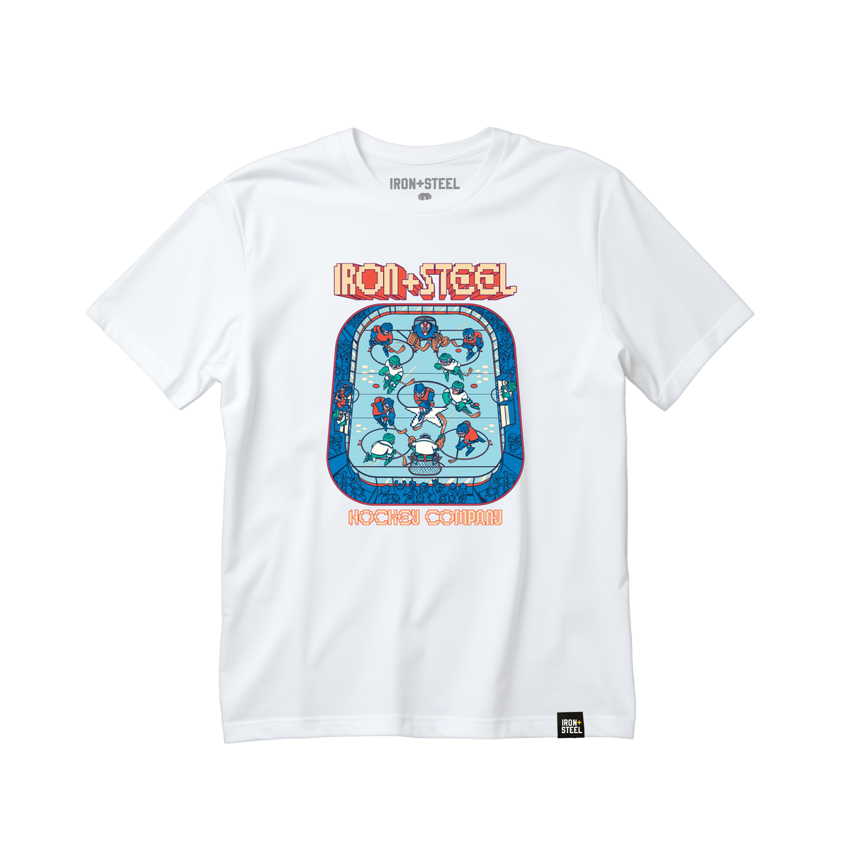 Retro Hockey Tee in white