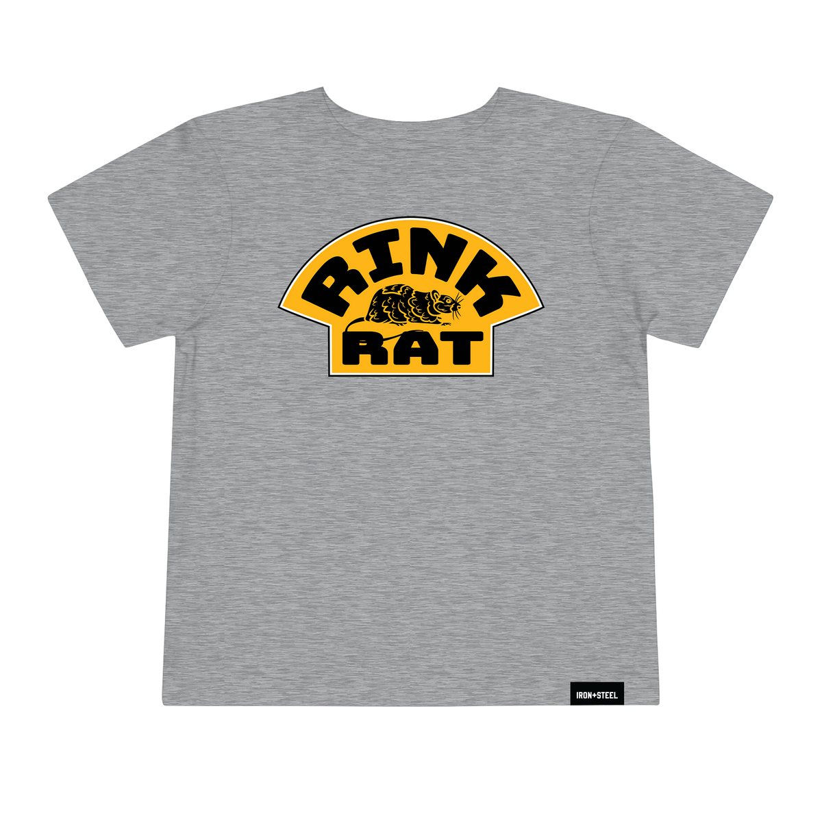 Rink Rat Hockey Toddler Tee in grey