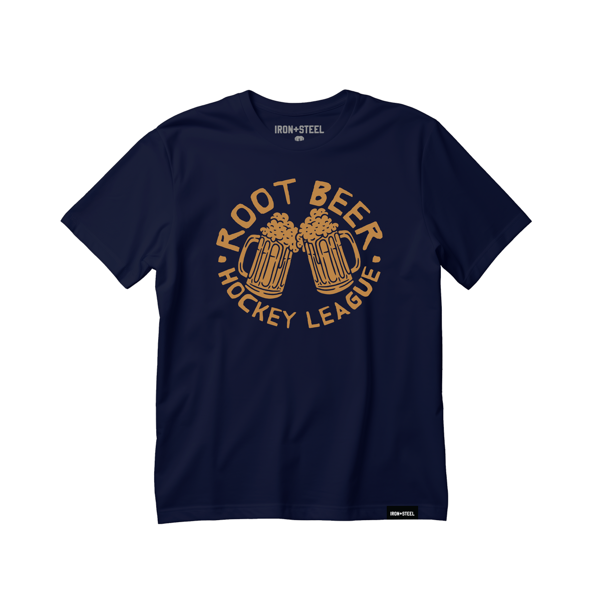 Root Beer Hockey Tee in navy