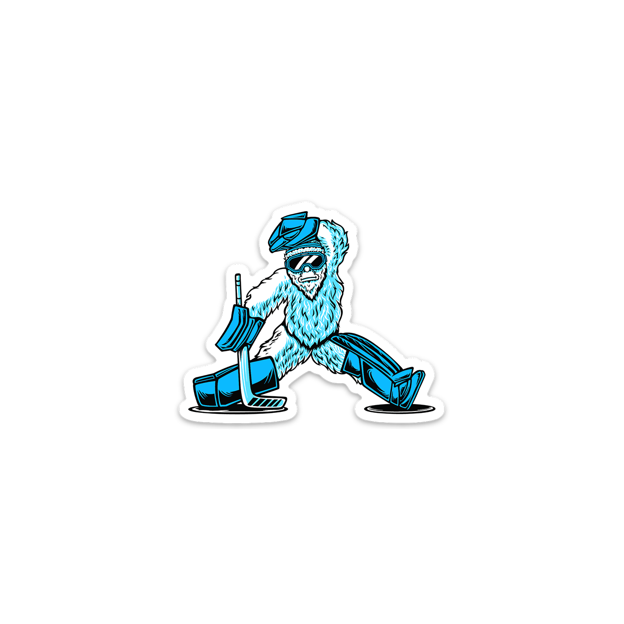 Sasquatch Hockey Goalie Hockey Sticker