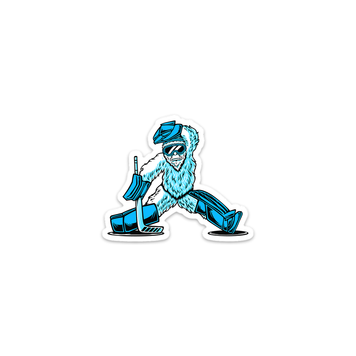 Sasquatch Hockey Goalie Hockey Sticker