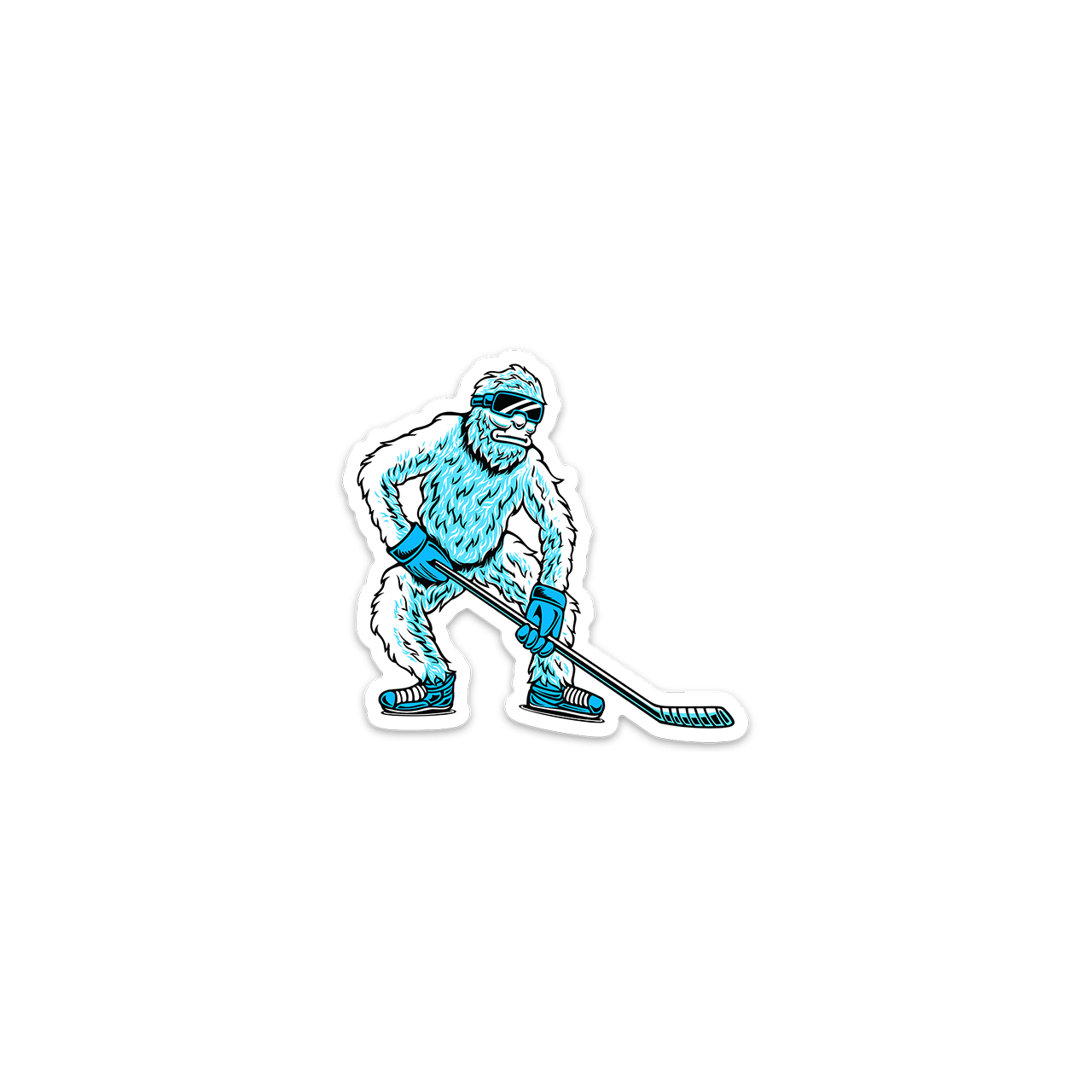 Sasquatch Player Hockey Sticker