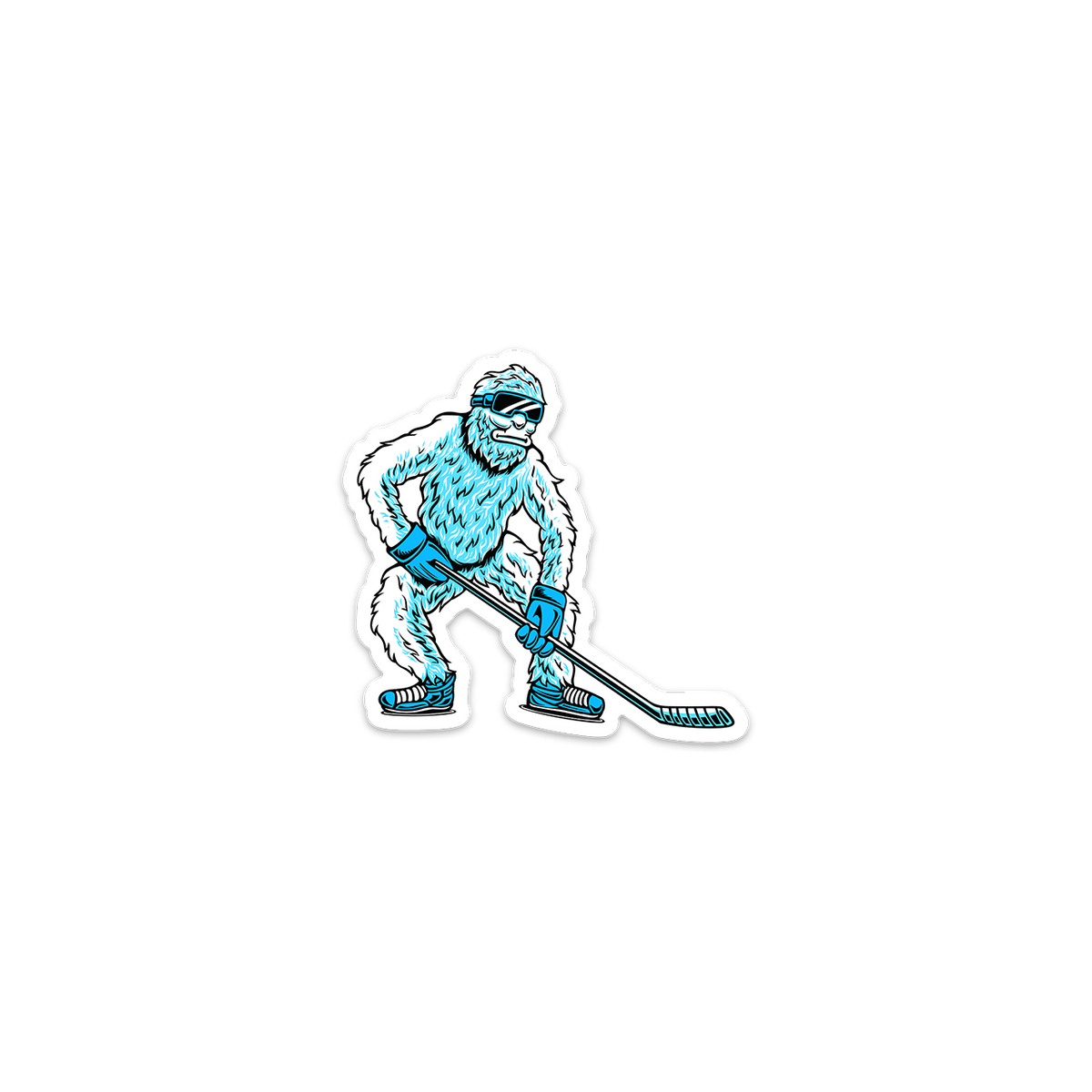 Sasquatch Player Hockey Sticker