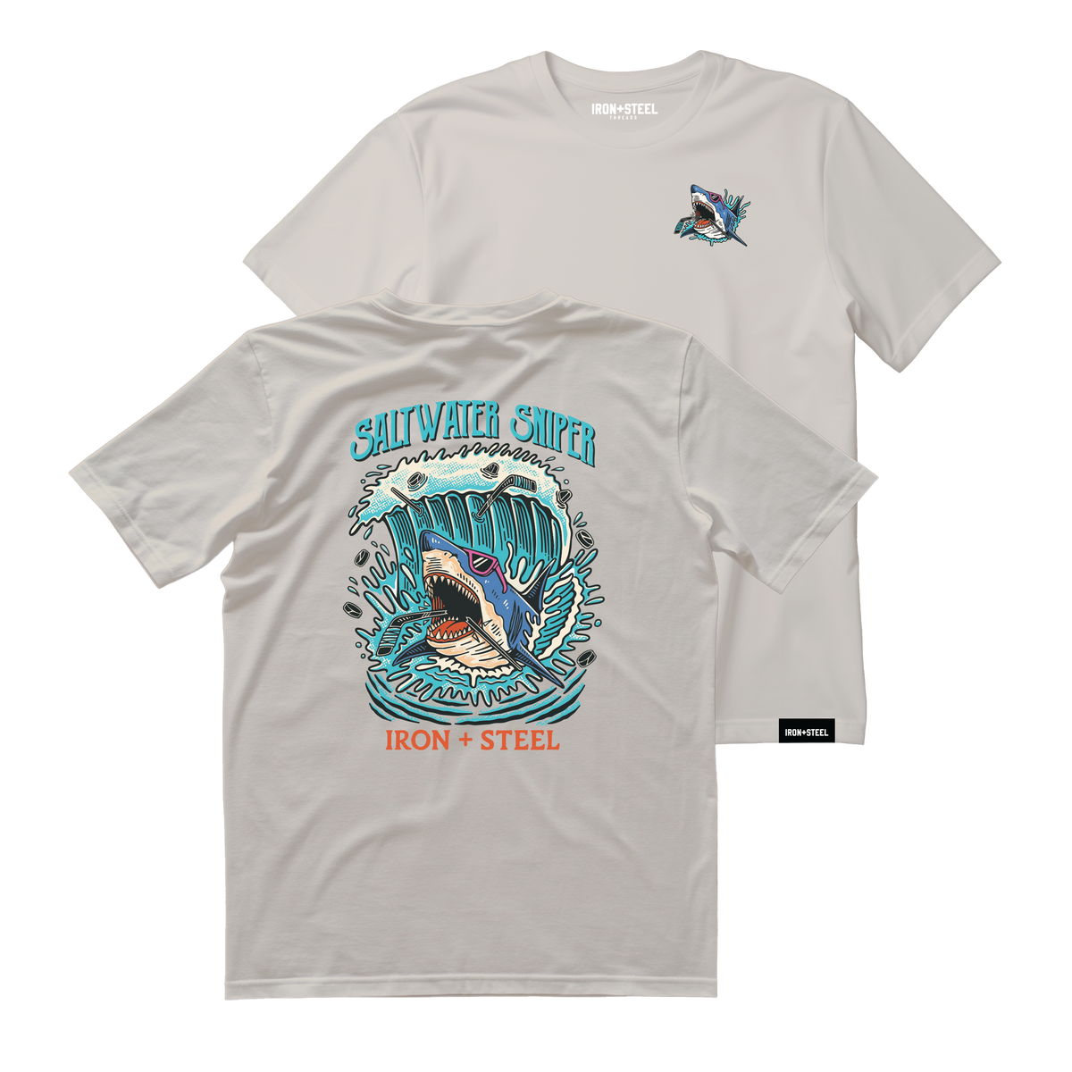 Saltwater Sniper Hockey Tee in bone