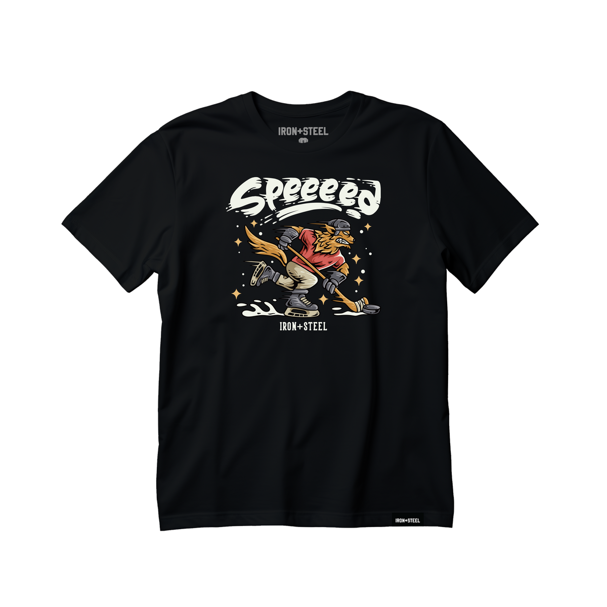 Speed Hockey Wolf Tee in black