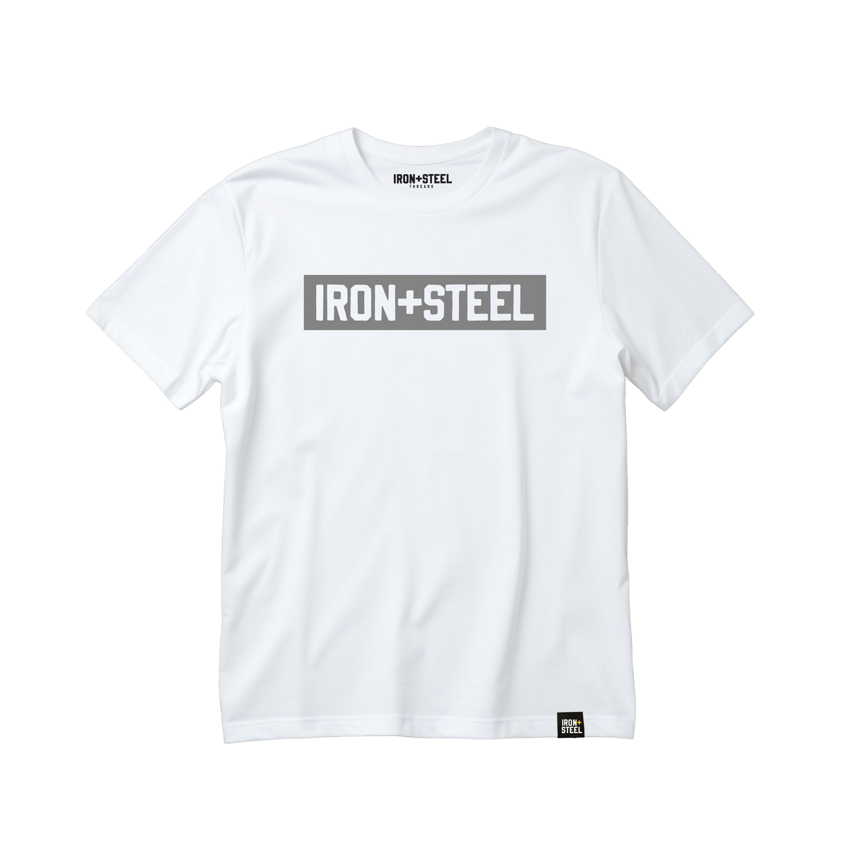 Steel Plate Hockey Tee in white