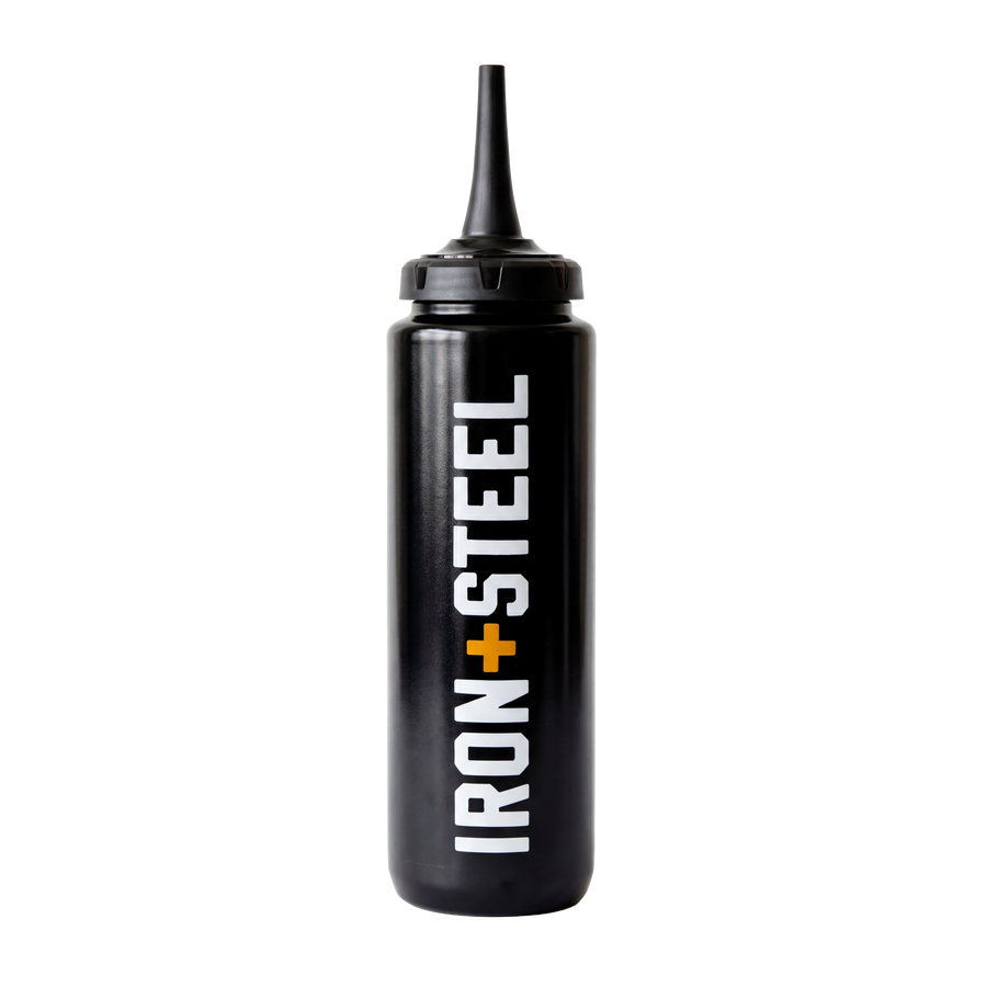 Iron+Steel Long Straw Hockey Water Bottle