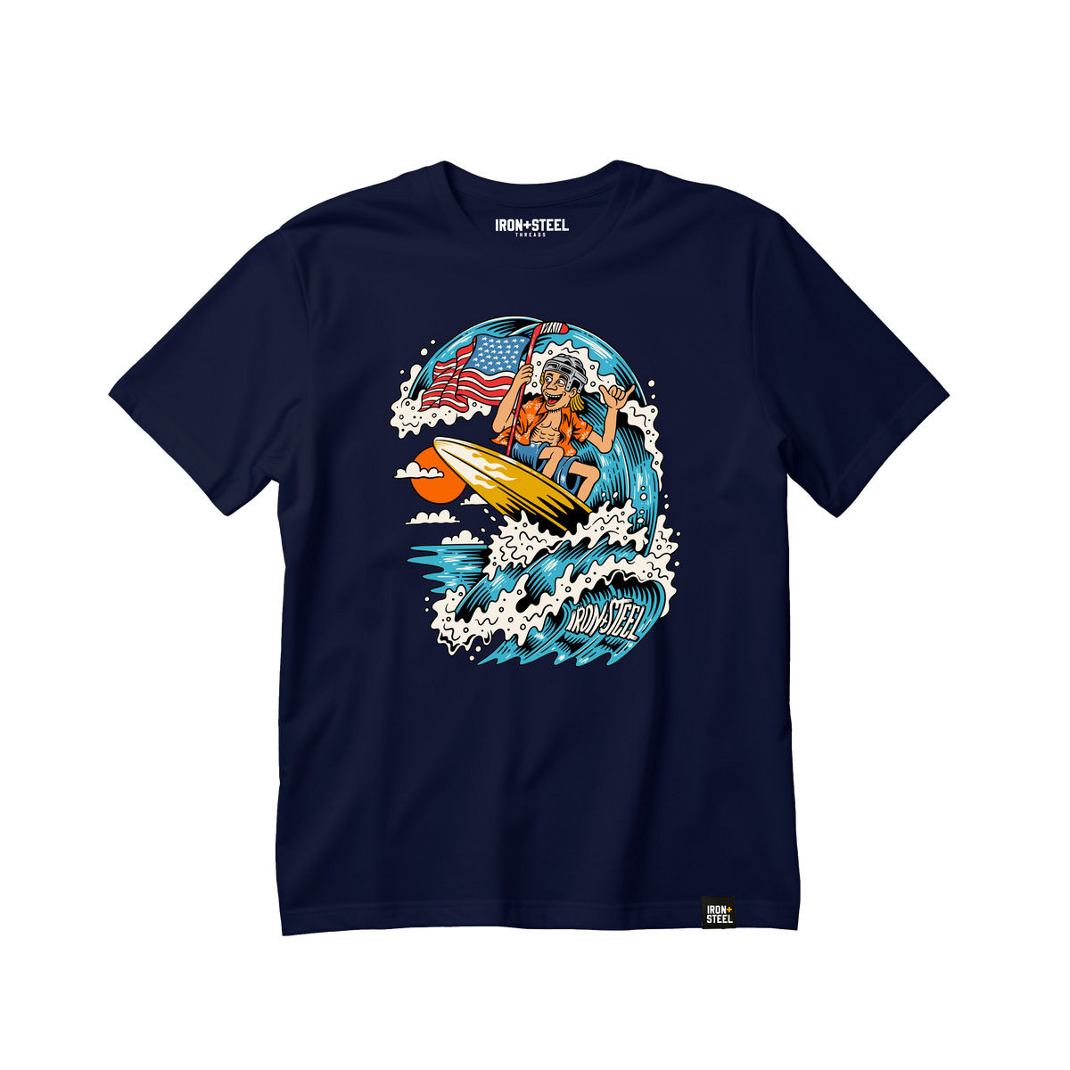 Surfing USA Hockey Tee in navy