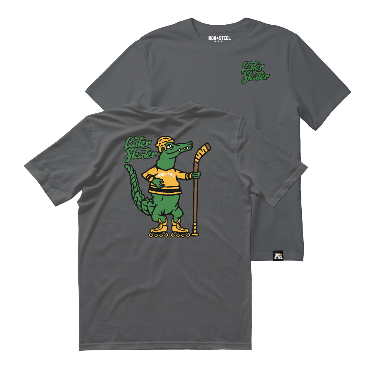 Later Skater Alligator Hockey T-Shirt