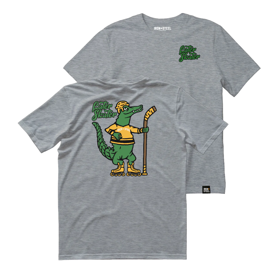 Later Skater Alligator Hockey T-Shirt
