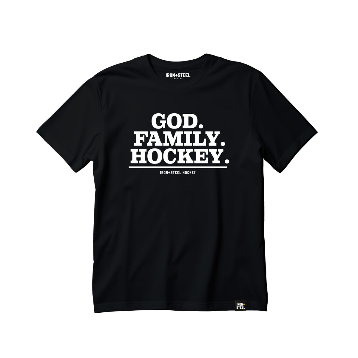 God. Family. Hockey. Kids USA Made T-Shirt