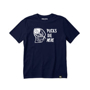 Pucks Die Here Hockey Goalie T-Shirt