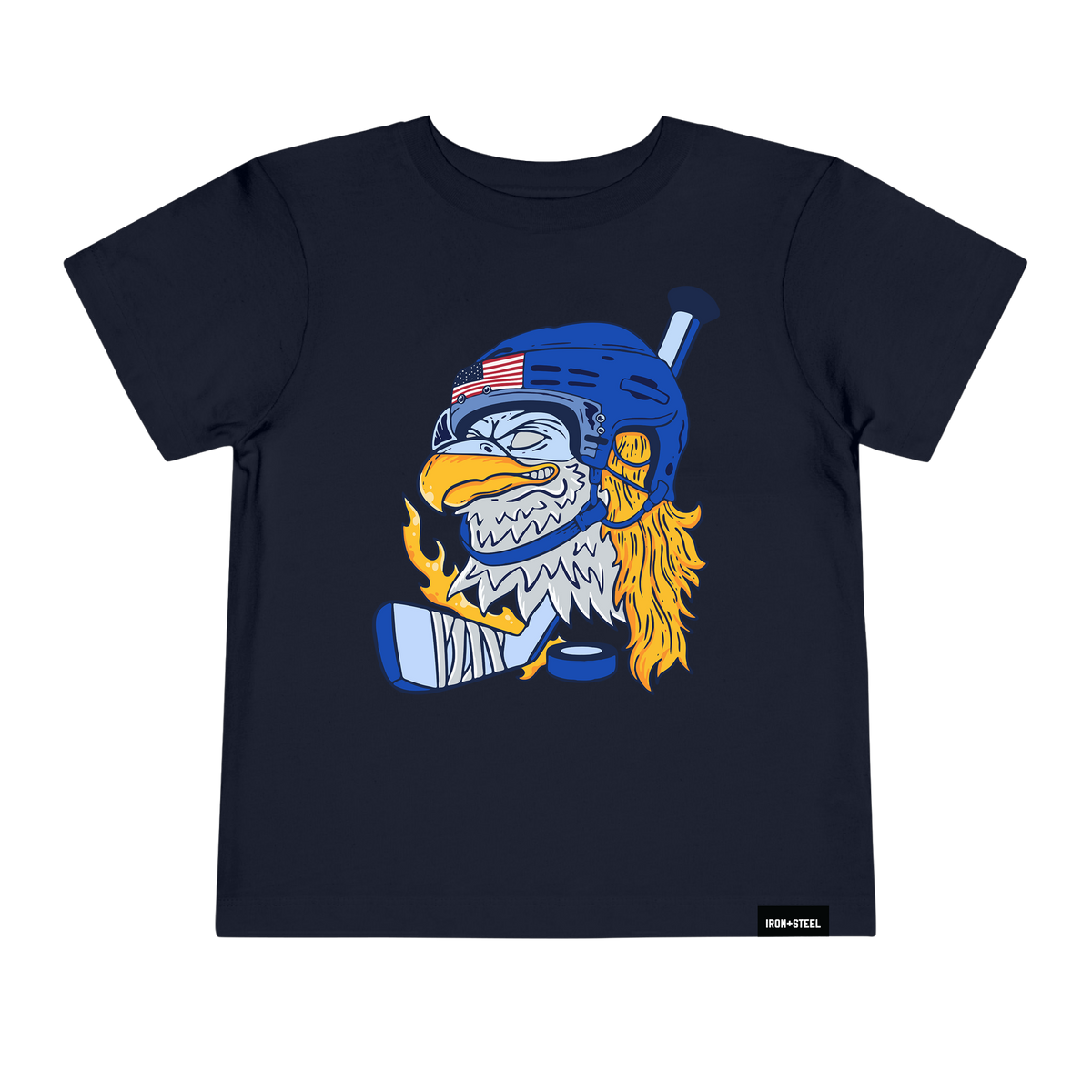 USA Hockey Eagle Toddler Tee in navy, front