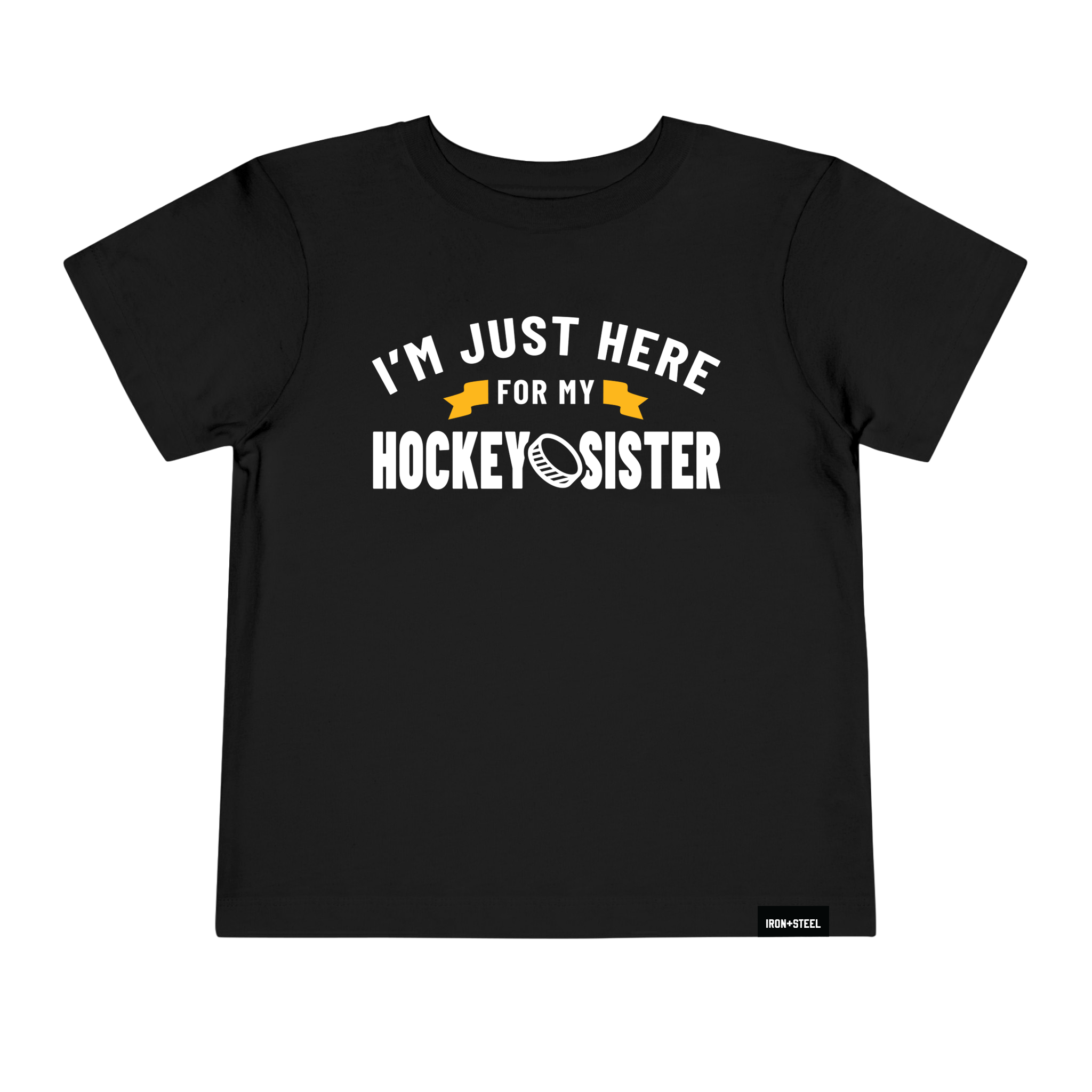 Here For My Hockey Sister Toddler Tee
