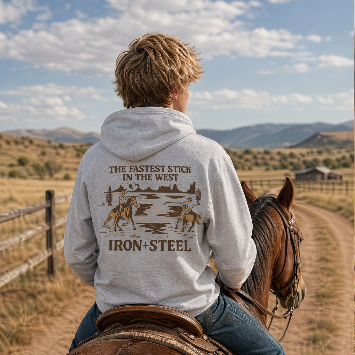 Fastest Stick in the West Youth Hoodie