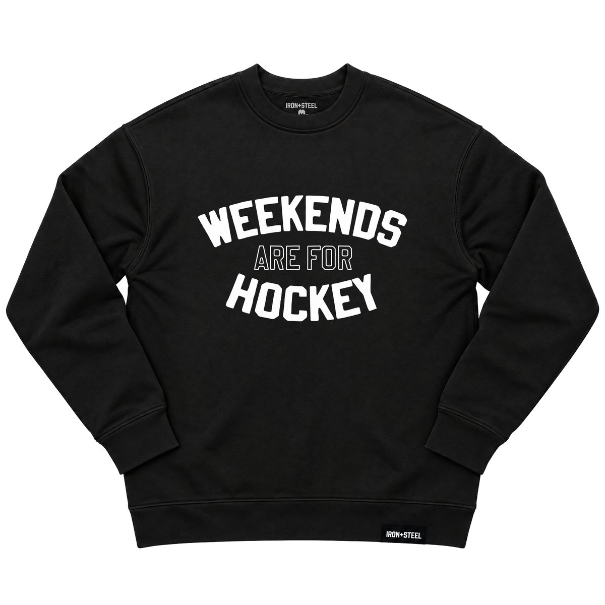 Weekends are for Hockey Sweatshirt in black, front