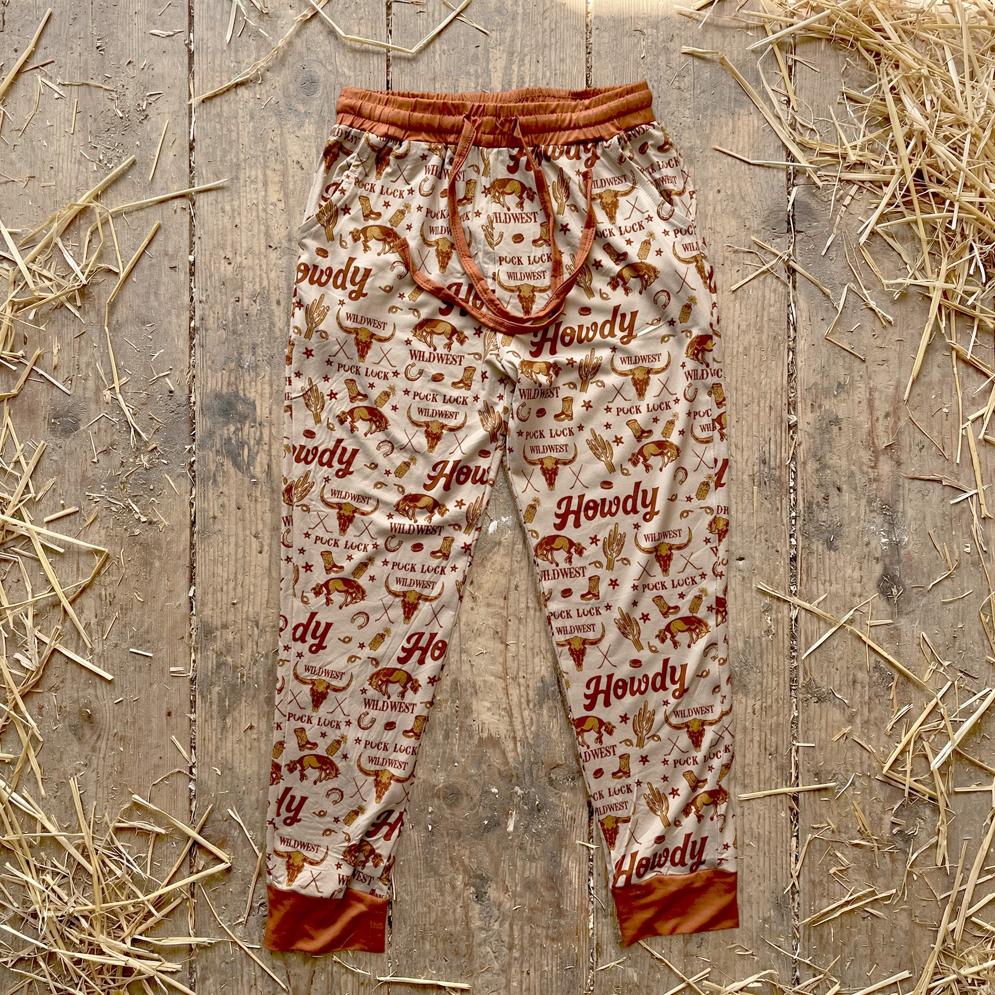 Wild West Hockey Bamboo Drawstring Pajama Pants