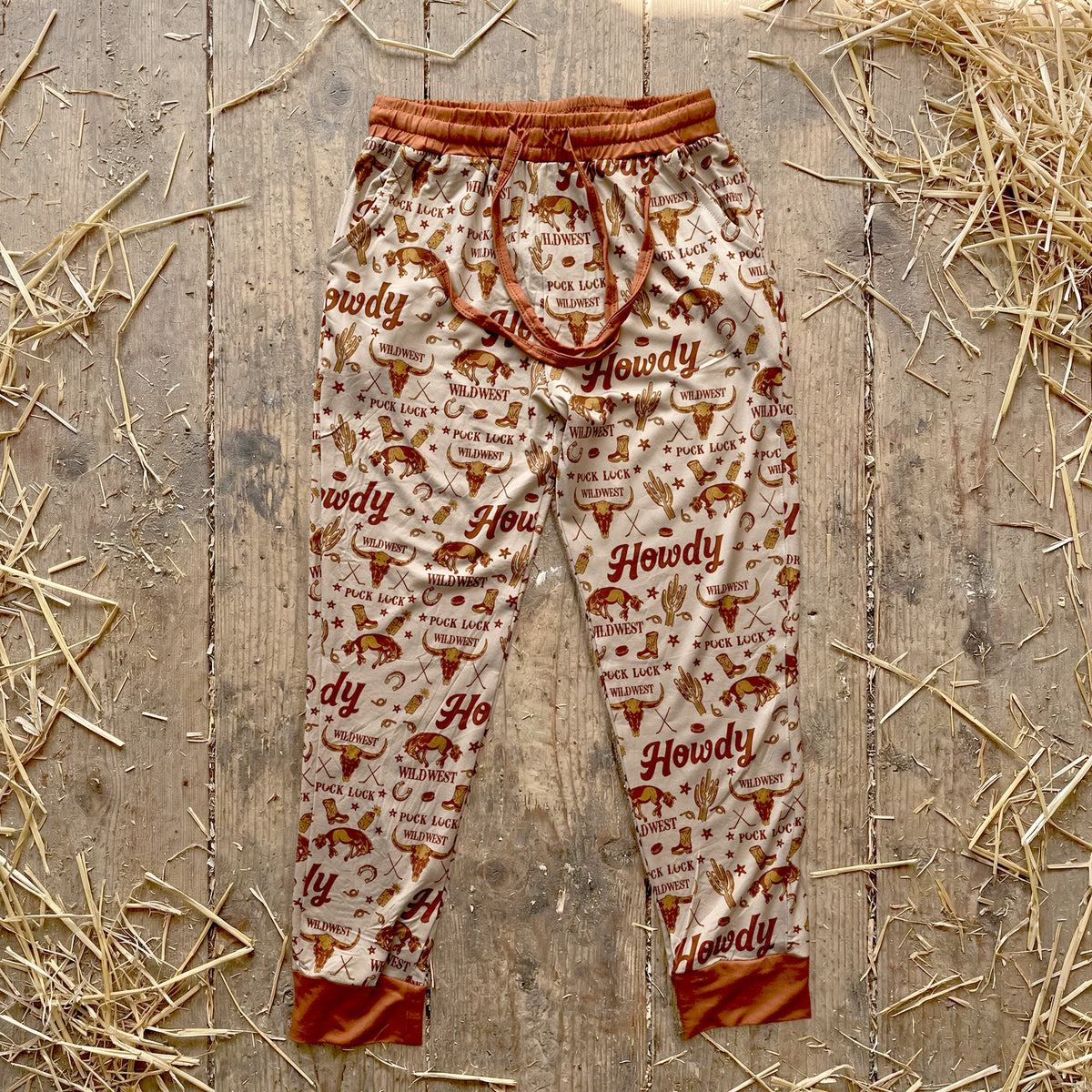 Wild West Hockey Bamboo Drawstring Pajama Pants