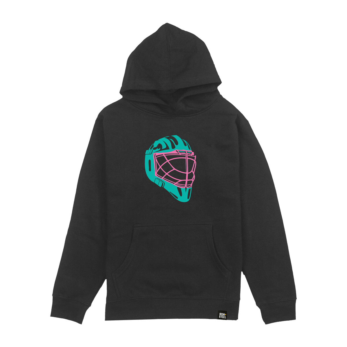 Color Goalie Helmet Youth Hoodie